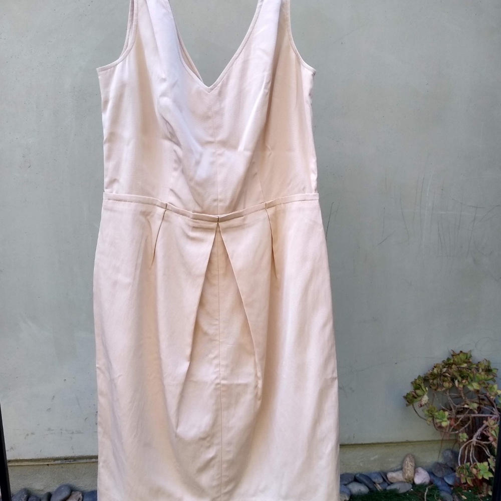 Talbots Beige Woven Sheath Dress size 10 - Picture 4 of 7